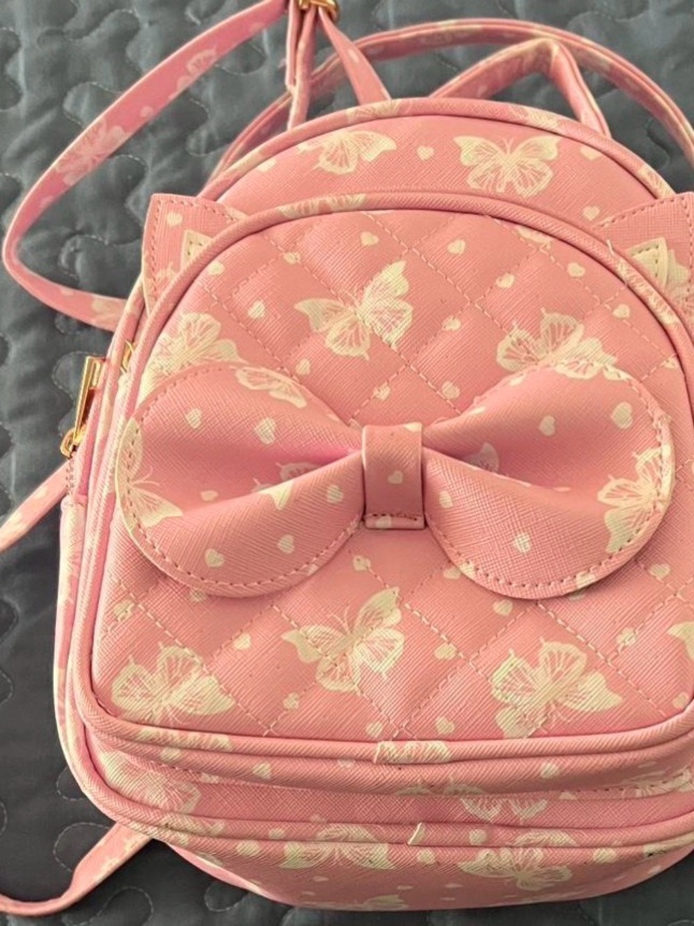 Pink Butterfly Bow Mini Backpack.